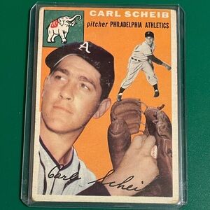 Carl Scheib #118 1954 Topps Baseball Trading Card